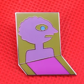 

Adventure time prismo enamel pin reflective prism brooch cute game pins geometry art jewelry magic gift