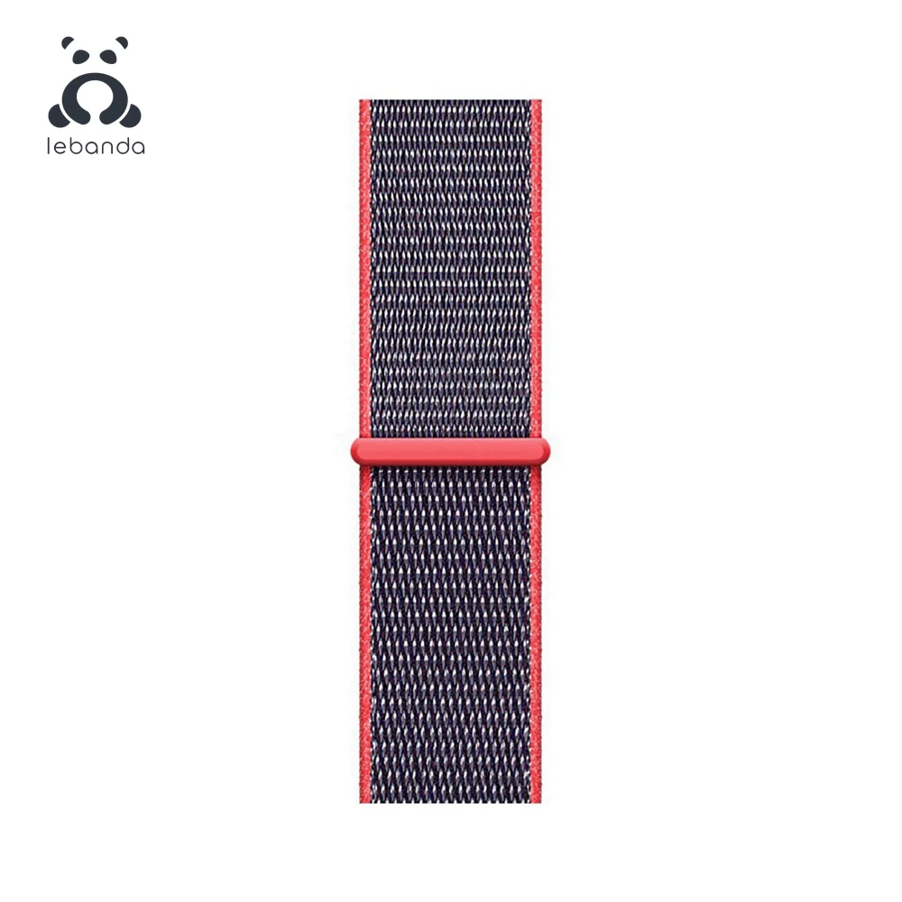 Lebanda Sport loop для apple watch 5, 4, 3, 2, 1, ремешок для iwatch 38, 40, 42, 44 мм, тканый нейлоновый ремешок, Аляска, синий - Цвет ремешка: Electric Pink