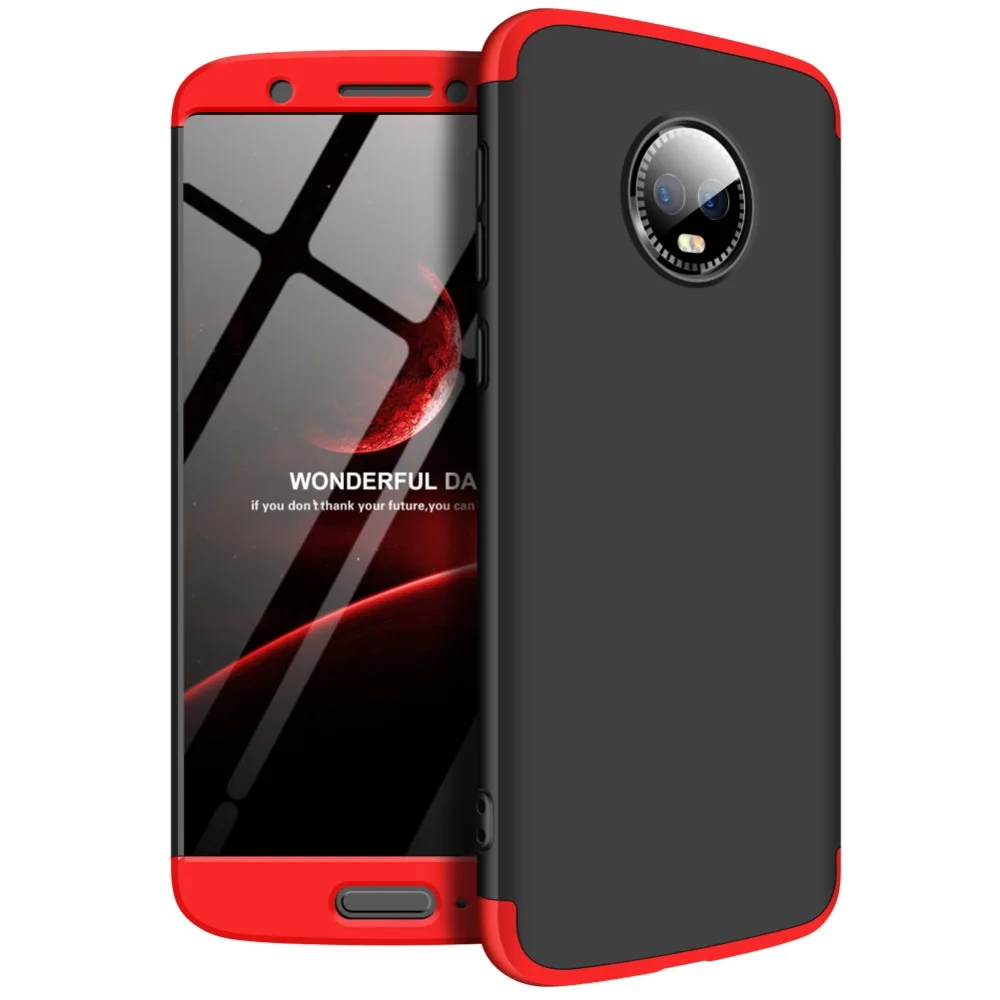For Motorola MOTO G6 Case 360 Degree Full Body Cover Case For MOTO G6 Hybrid Shockproof Case With Tempered Glass for MOTO G6