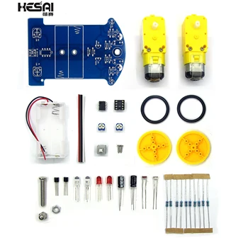 

D2-1 DIY Kit Intelligent Tracking Line Smart Car Kit Suite TT Motor Electronic Production Smart Patrol Automobile Parts DIY Kit