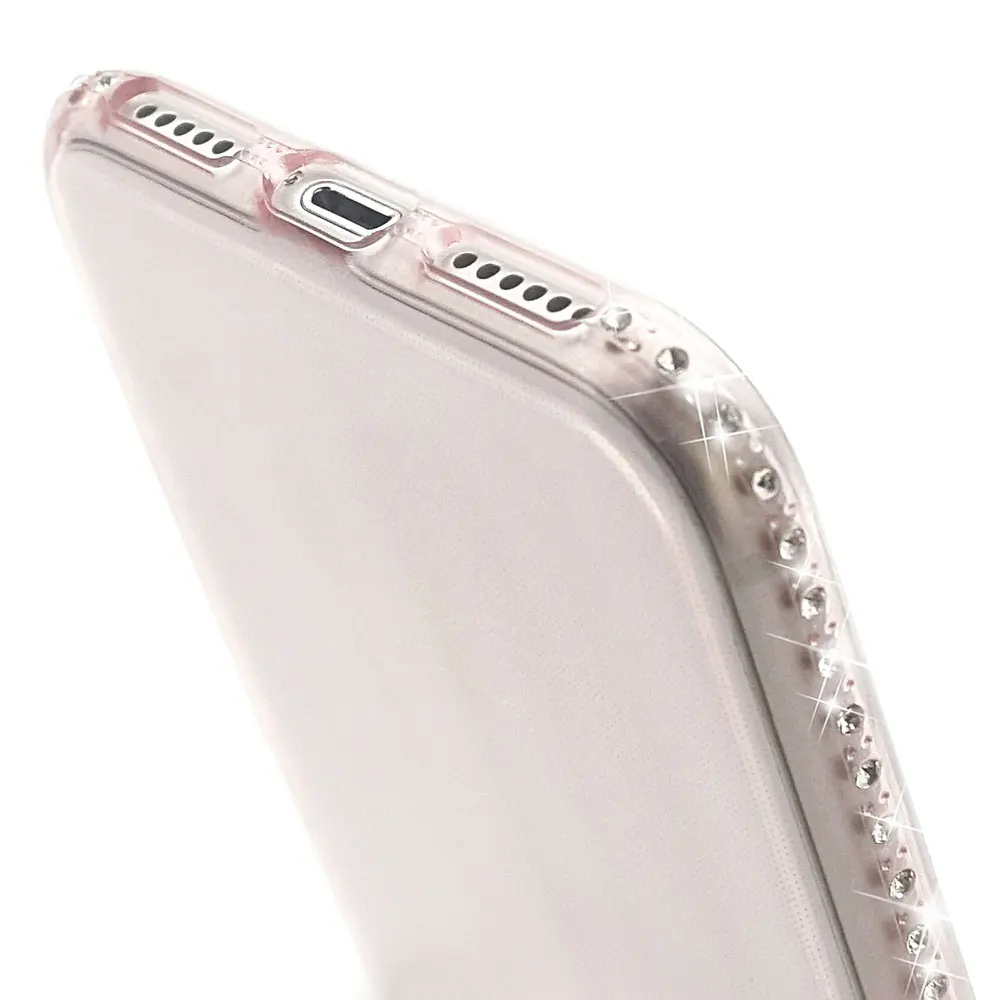 Ascromy Silicone Phone Case For Apple iPhone X 8 7 Plus 6 6S 5 5S SE Case Luxury Bling Transparent Diamond Soft Back Cover Coque (10)