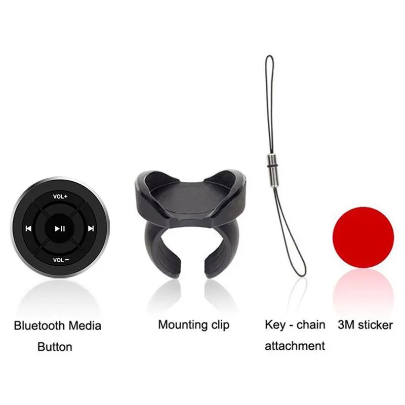 Беспроводной Bluetooth пульт дистанционного управления автомобильный руль мотоцикл велосипед руль медиа кнопка для iPhone для Samsung Android телефон