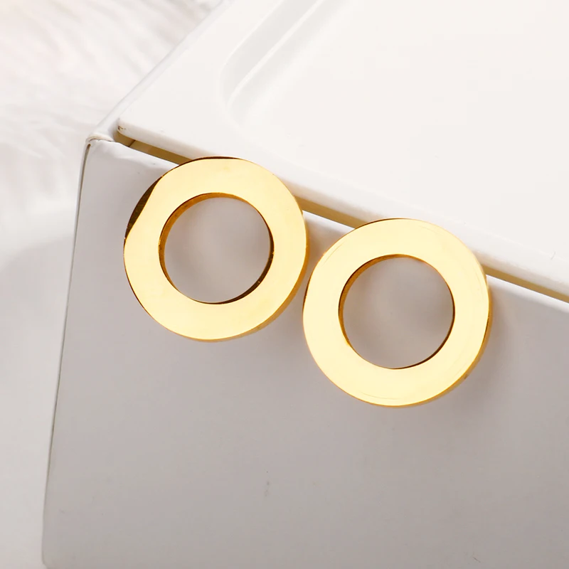 Роскошные три круга ожерелья серьги Ювелирные наборы для женщин свадебный подарок три цвета Высокое качество сталь круглые ювелирные изделия