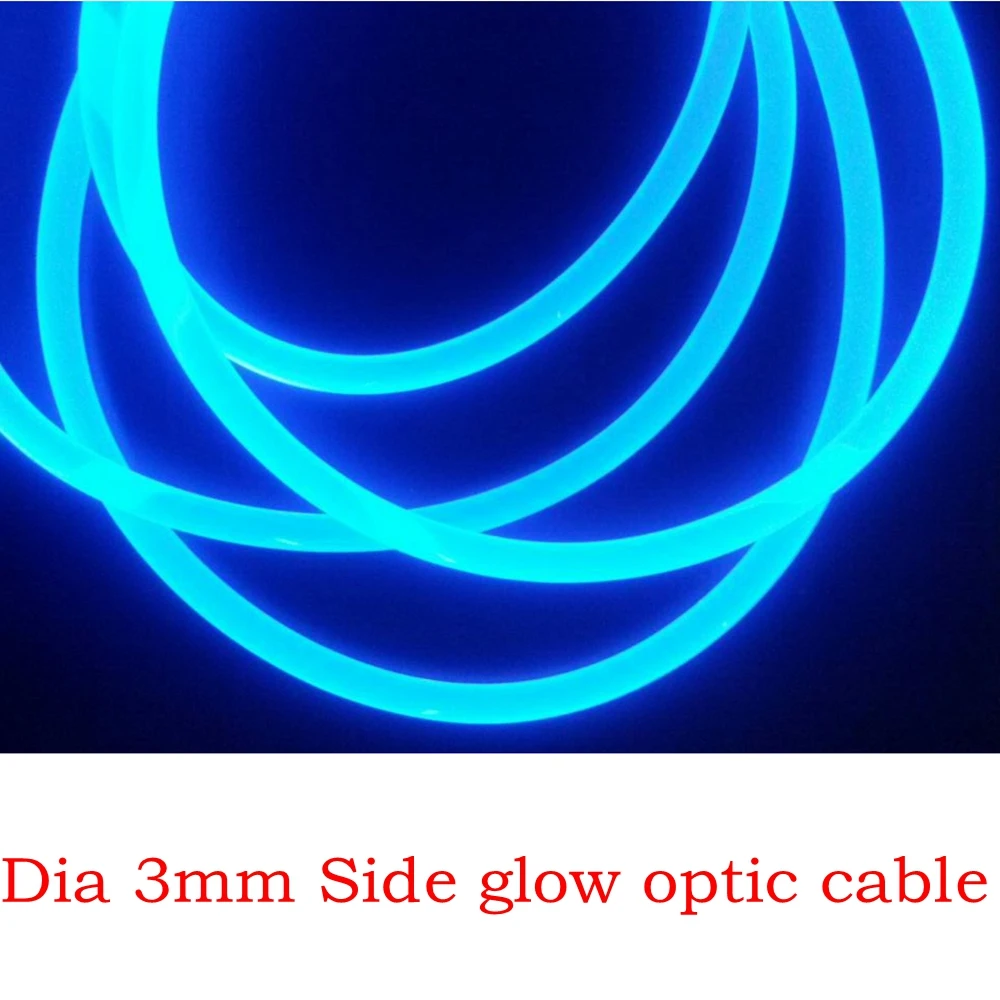 

Free shipping 5Meters a lot Inner dia:10mm,external dia:13mm,Anti-UV optic fiber wire,waterproof side glow fiber optic cable