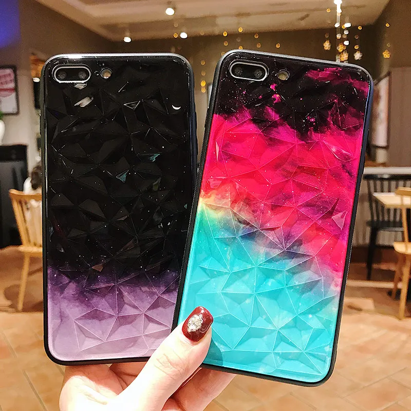 SoCouple 3D Diamond Texture Case For iPhone 7 8 6 6s Plus