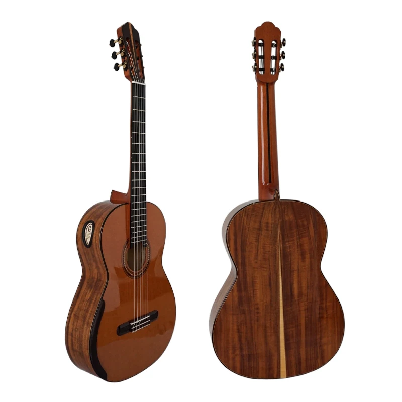 

Aiersi Yulong Guo Handmade professional Chamber Double Top Koa Classical Guitar Model GC-04AC