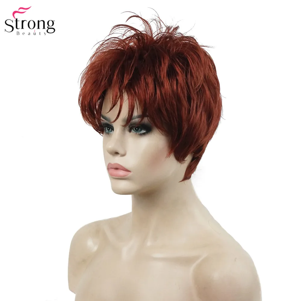 StrongBeauty женский парик Короткий прямой из натурального меха