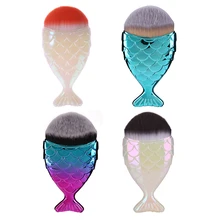 29 Types 1PC Mermaid Brush Fish Scale Makeup Brushes Professional Foundation Powder Blush Fishtail Brush Contour Cosmetic Tool
