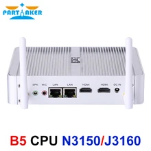 Parpreneur sans ventilateur N3150 J3160 Quad-core Mini PC VDI PCoIP routeur Windows 10 Intel double LAN HDMI COM bureau pare-feu ordinateur