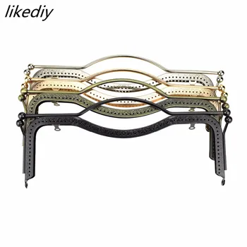 

8 pcs/lot 27 cm Bronze Silver Gold Black Lips metal purse frame Kiss clasp embossing handle sewing purse bag part