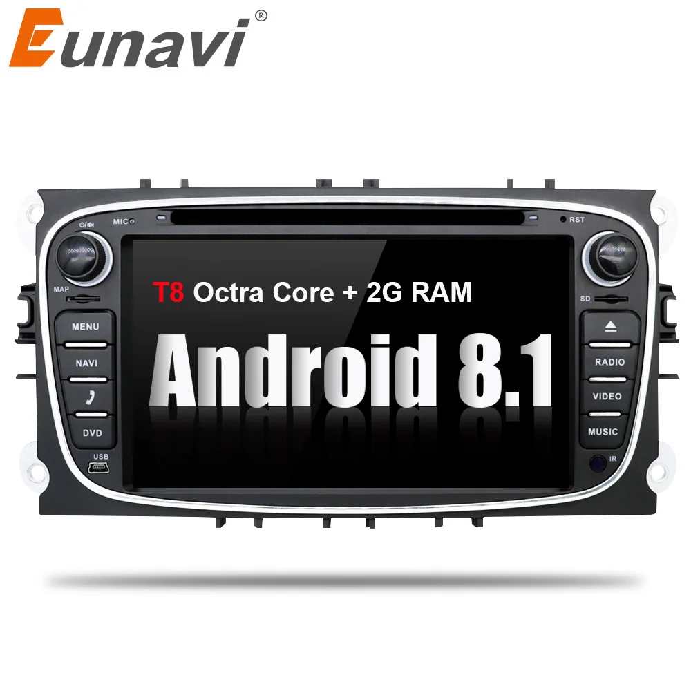 

Eunavi 2 din Android 9.0 Octa Core Car DVD Player GPS Navi for Ford Focus Galaxy with Audio Radio Stereo wifi Head Unit 1024*600