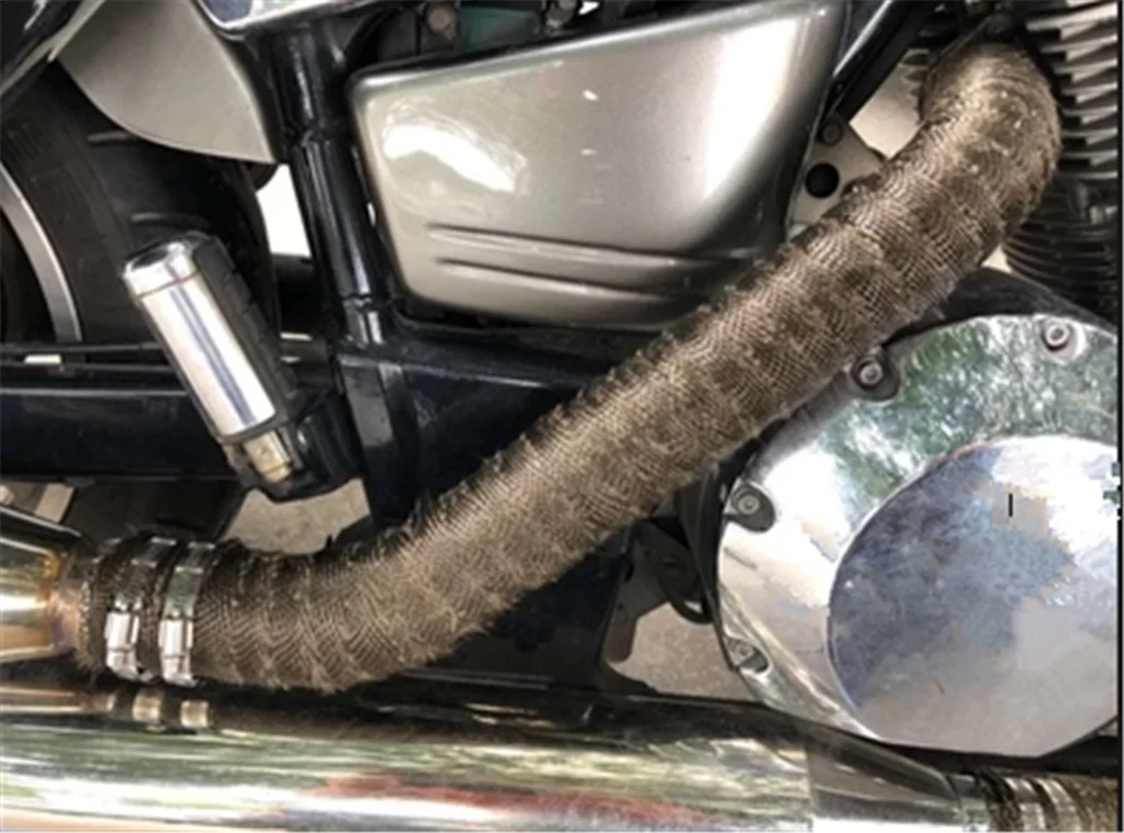 Мотоцикл выхлопной крышка Защитная, крышка с бананом ткань изменение тепла для Ducati Monster M900 900 S Темный металлик 750