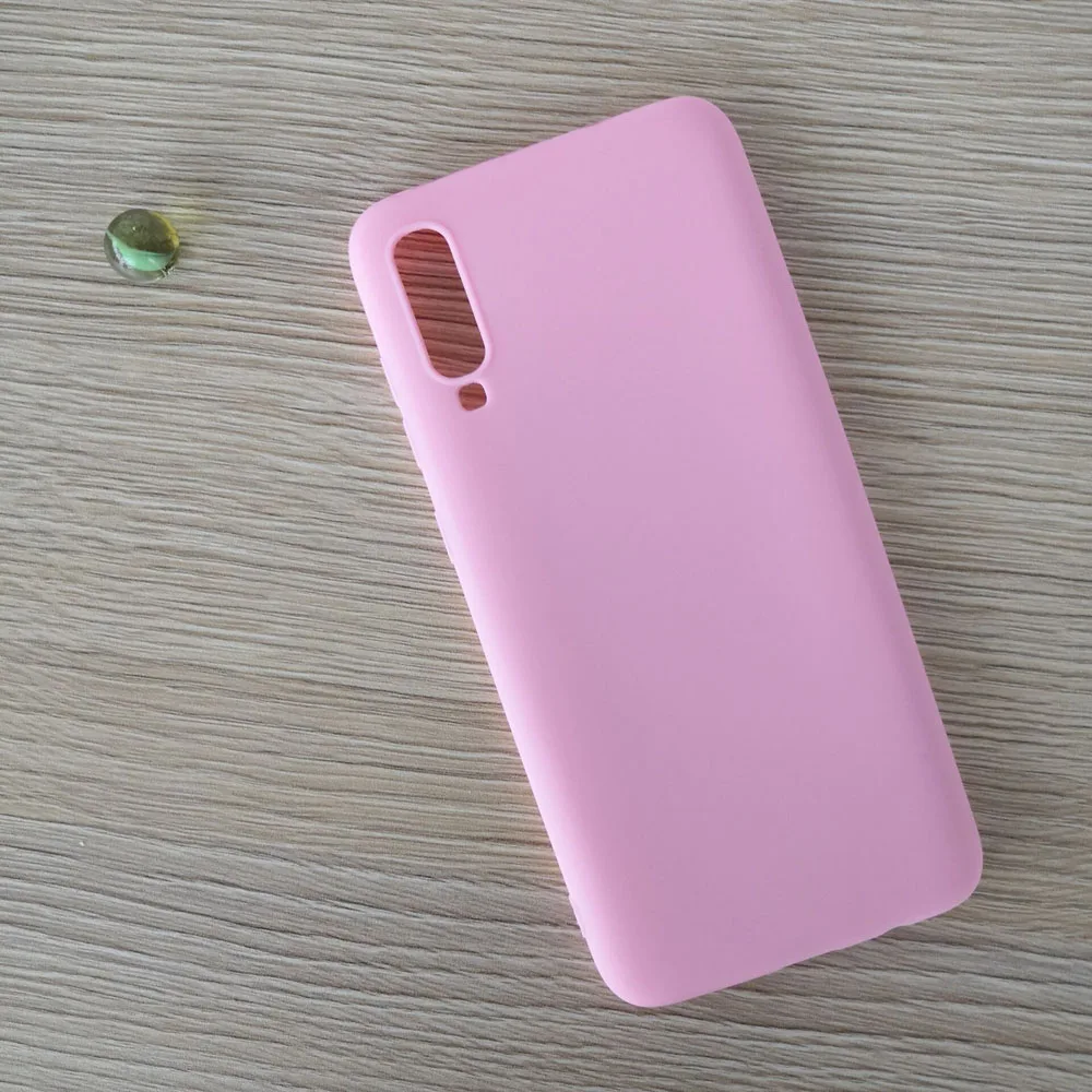 Для Samsung A7 2018 A750 A750F матовый Одноцветный Силиконовый ТПУ мягкий чехол для