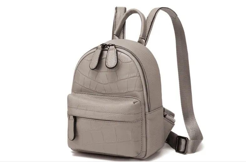 Женский рюкзак из натуральной кожи маленького размера, школьная сумка высокого качества