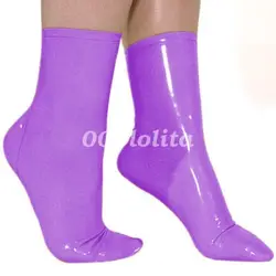 Pure натуральная латексная резина Gummi милые короткие модные носки фиолетовый Размер s-xl