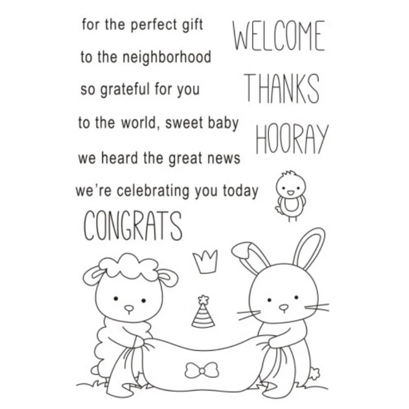 

Lovely Cartoon Transparent Clear Silicone Stamp/Seal for DIY scrapbooking/photo Album Decorative Clear Stamp New 2018