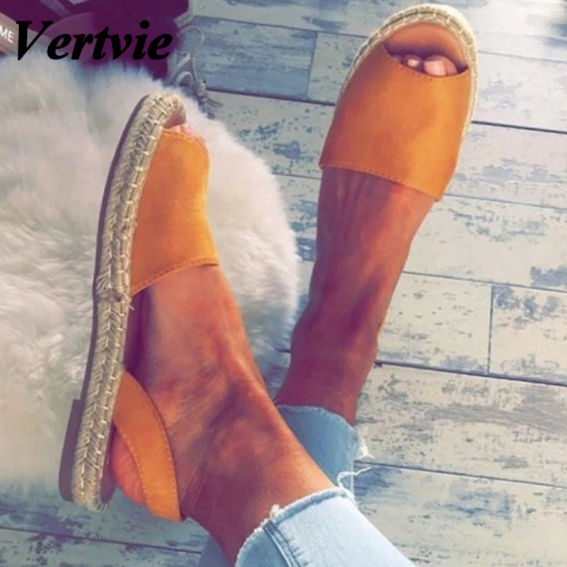 

vertvie New Roman Flat Ankle Strap Women Sandals Retro Summer Casual For Ladies Female Comfort Shoes Fish Mouth Slippers Plus 43