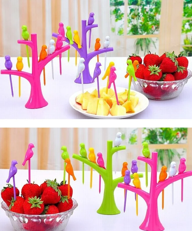 Kitchen Accessories Cooking Fruit Vegetable Tools Gadgets Fashion Fork Set Eco-Friendly Sign 2015 New Hot Sale ss1321