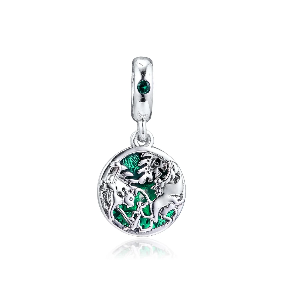 

CKK Silver 925 Jewelry Fits Pandora Bracelets Simba, Timon & Pumbaa Dangle Charm Original Sterling Silver Beads