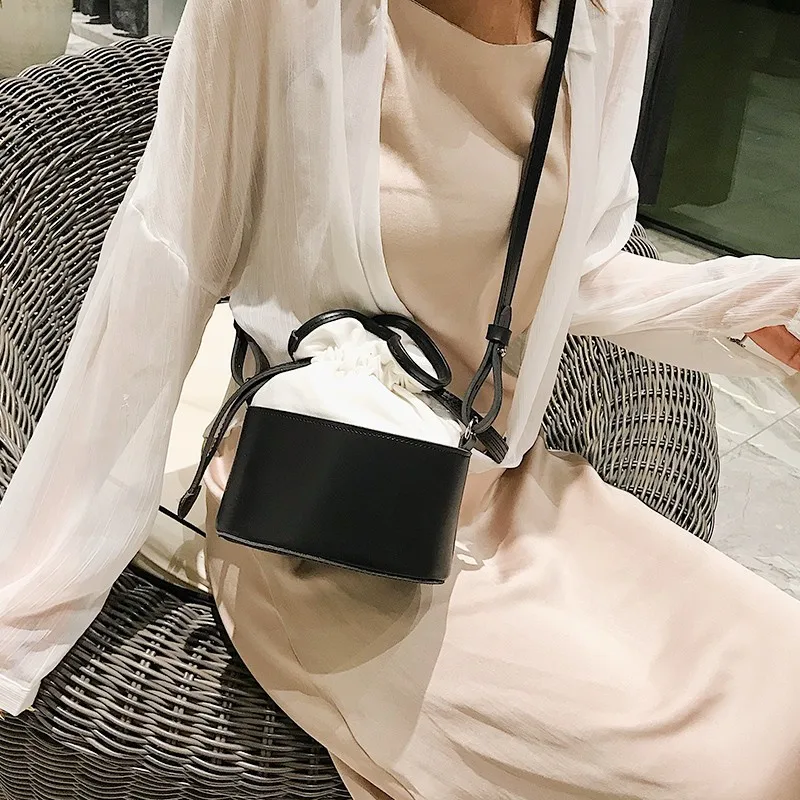 

Fashion Small Bucket Bags For Women 2019 Luxury Handbags Women Bags Designer Drawstring Female Shoulder Crossbody Bags