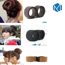 М мизм 24,5 см/9,6 дюйма женские волосы кудри пучок волос производитель синтетический парик пончики бутон головная повязка французское блюдо сделанный волос лента парик головной убор