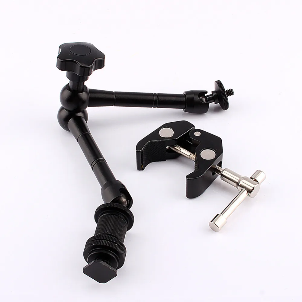 Magic Arm Clamp of Adjustable Friction Articulating Magic Arm + Super Clamp For DSLR LCD Monitor