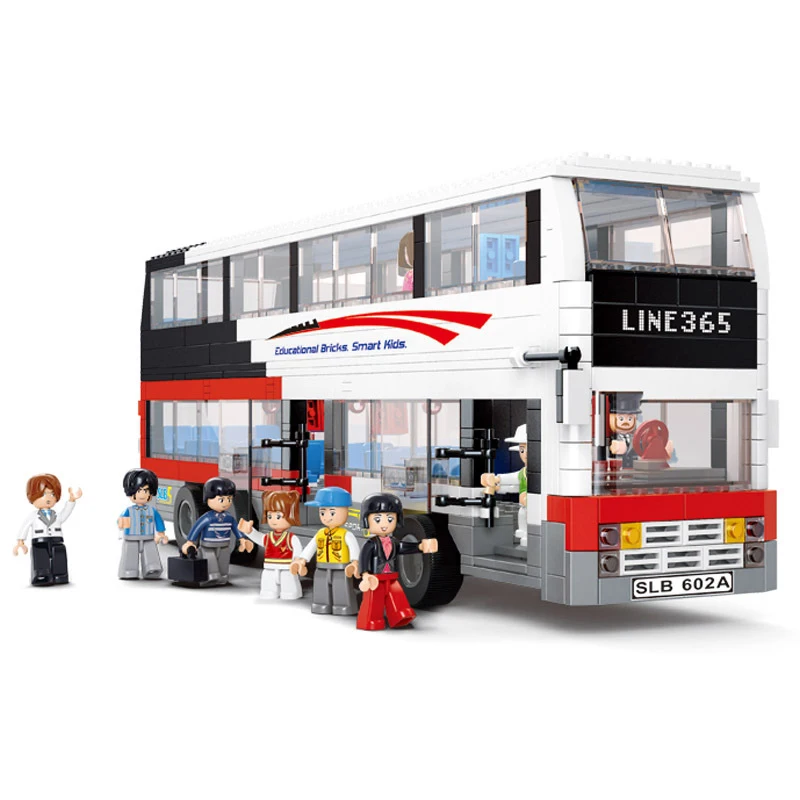 

741PCS City Luxury Bus Figures Set Model Building Block Brick Compatible Legoinglys City Educational Toys for children Kids Gift