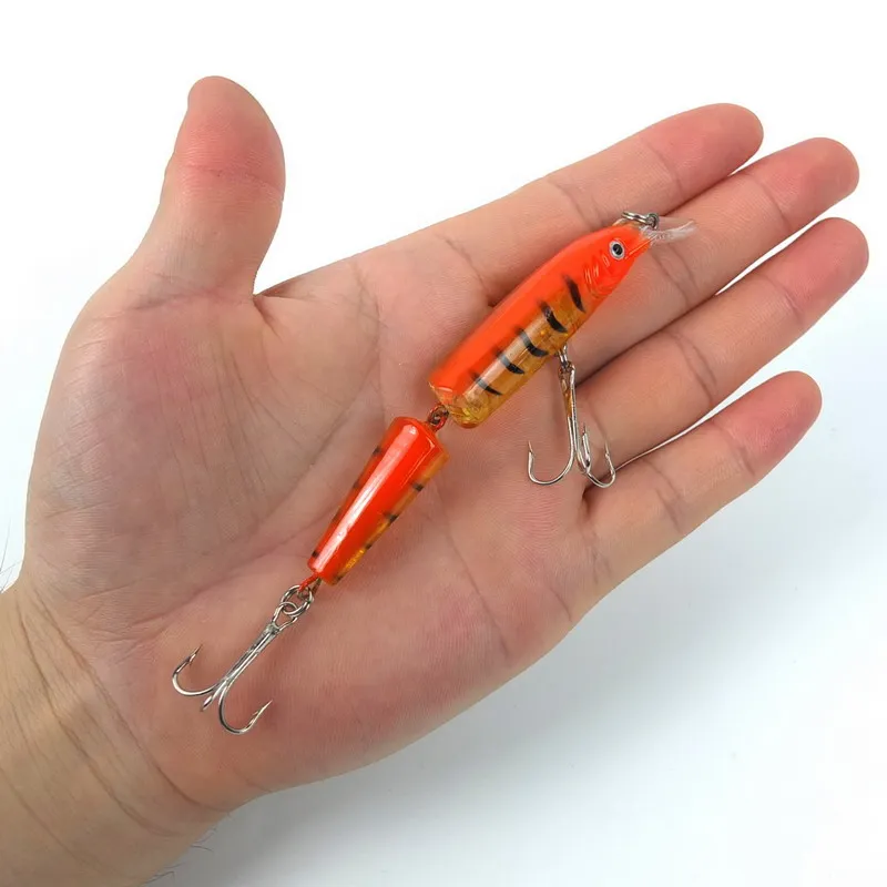 1PCS 10.5cm 9.6g Jointed Fishing Lures 6# hooks fishing tackle minnow wobbler fish bait artificial lure