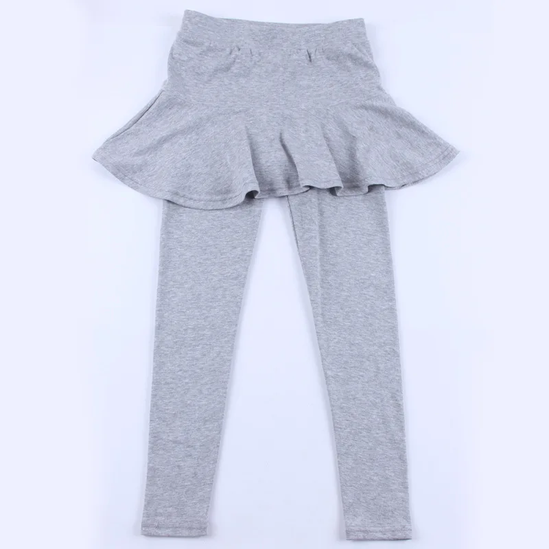 Vtree/Леггинсы для маленьких девочек; хлопковая юбка; брюки для девочек; милые детские брюки ярких цветов; детская брендовая одежда; детские леггинсы; От 2 до 10 лет - Цвет: Серый
