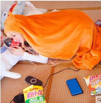 Himouto Umaru-chan Cloak Cosplay Umaru chan Home Wear Soft Flannel Robe Blanket