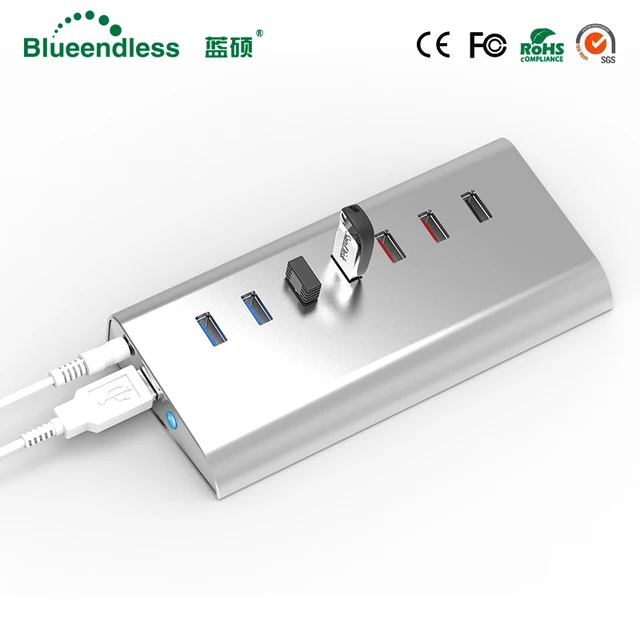 Special Offers Aluminum Quick Charging USB 3.0 HUB USB Hub Splitter for PC Computer Laptop Notebook Peripherals Accessories High Quality Speed