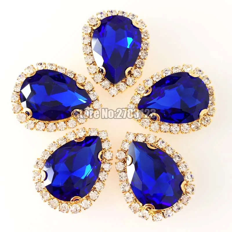 Новый продукт Royalblue faltback пришивная Хрустальная пуговица высококачественные