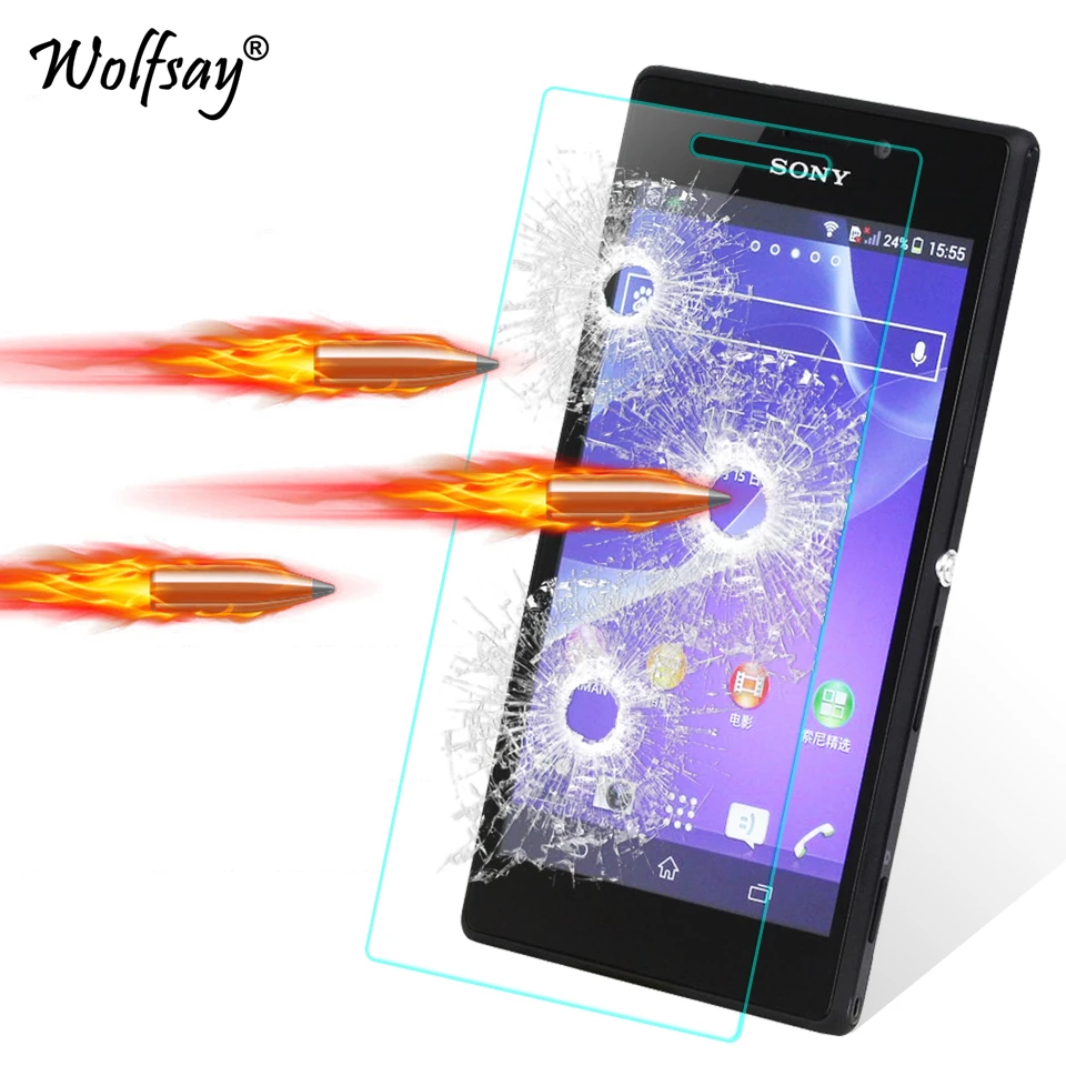 

2pcs For Glass Sony Xperia M2 Screen Protector Tempered Glass For Sony Xperia M2 glass For Sony M2 D2302 D2303 Film Wolfsay