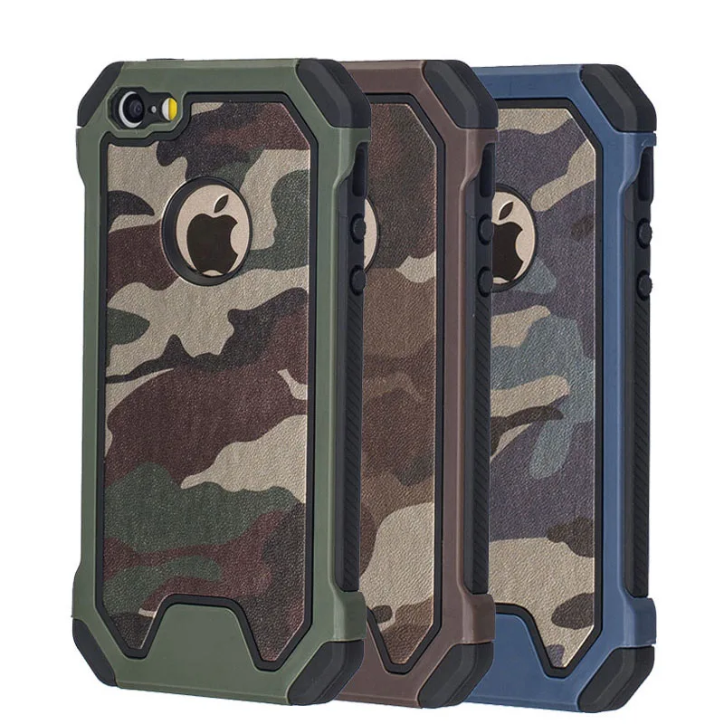 

Army Military Camouflage Armor Shockproof Phone Case For iPhone 5 S 5S SE 6 6S 7 8 Plus X XS Max XR Coque Dual Layer TPU Cover