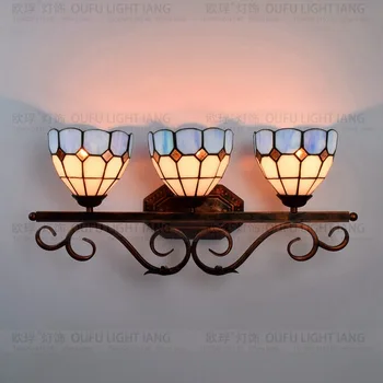 

fashion tiffany Mediterranean Mermaid mirror light fashion rustic wall lamp bed lamps