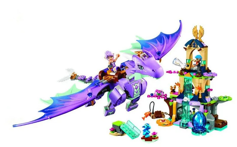 

Bela Elves 10549 The Elf Series Dragon Protection Area With Lepin 41178 Children Assembled Toys Girl Gifts