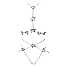 Пентаграмма средства ухода за кожей белье на бретельках комплект клетка бюстгальтер полный Связывание ремень топы корректирующие выдалбливают грудь