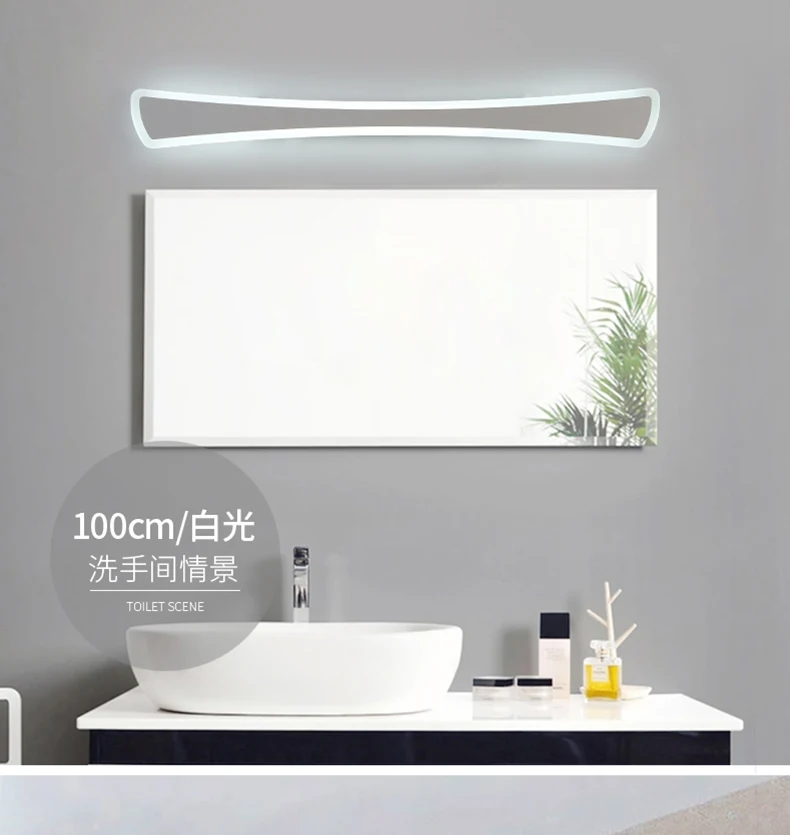 Современные зеркало с подсветкой led 0.4 м-1.2 м настенный светильник Ванная комната спальня изголовье бра лампе деко Анти-туман espelho Banheiro