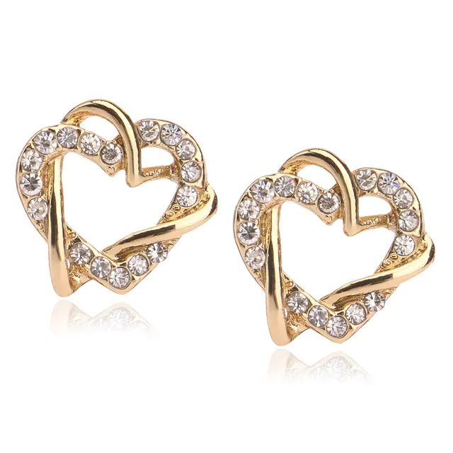5pcs Lot Fashion 18k Gold Earring Designs New Model Heart Earrings 5pcs Lot Fashion 18k Gold Earring Designs New Model Heart Earrings For S