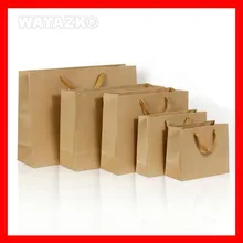 100 шт./лот) Коричневый пакет из крафт-бумаги