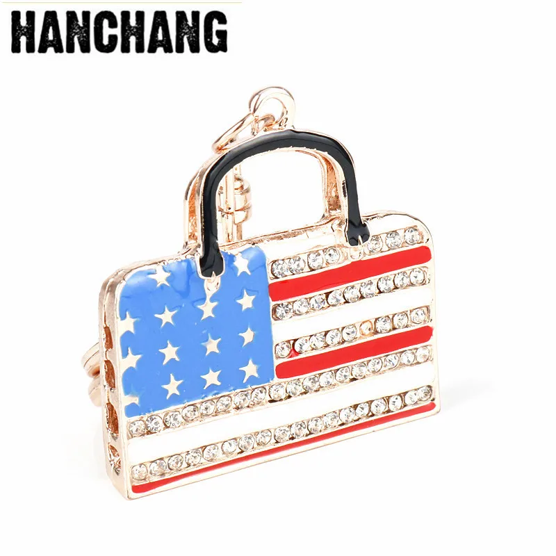 

Women's Fashion Jewelry Creative Crystal Rhinestone Key Chain Women's Handmade Handbag Keyring Car Accessories