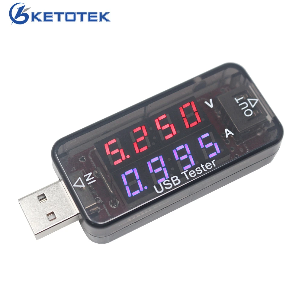 

USB Tester 3.3-30V Digital voltmeter Ammeter Detector Voltage Current Meter Monitor Charging Indicator Charger Doctor