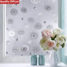 Круг Одуванчик узор самоклеящаяся матовая стеклянная пленка для гостиной спальни ванной раздвижная офисная дверь Солнцезащитная пленка ПВХ