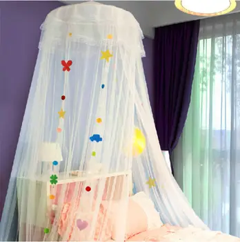 

Lovely Princess Girl Boy Decorative Dome Bedding Netting Canopy 3 Colors