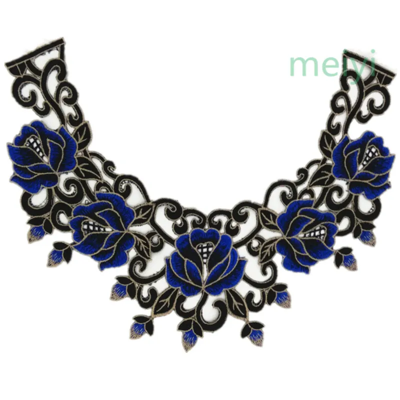 Lace Flower Embroidered Neckline Fabrics Collar Trim Embroidery Clothes