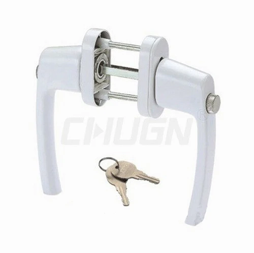 

Plastic steel door lock Double-sided handle lock Flat door drive handle With safety key handle lock