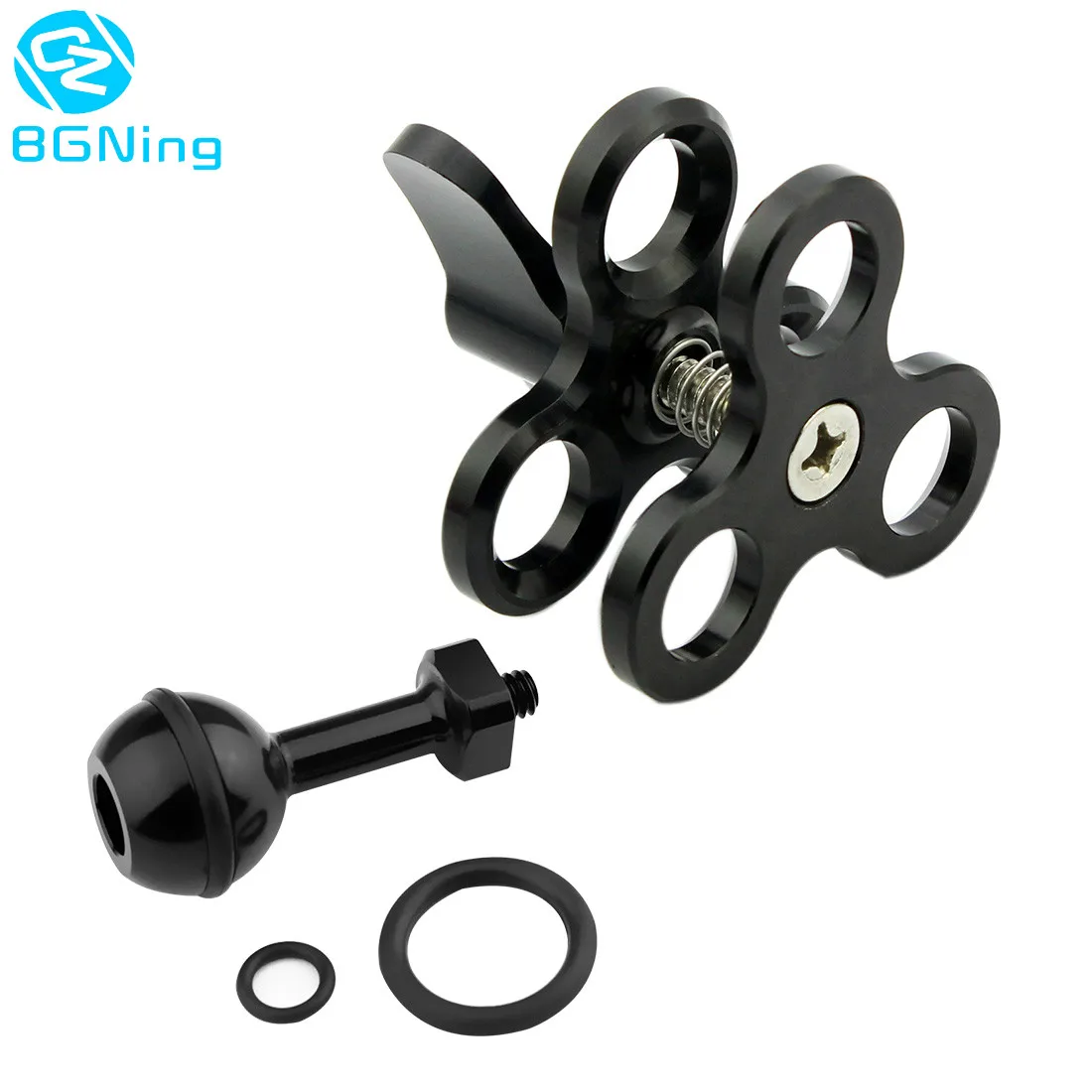 

Diving Ball Fixture Lights Arm Triple Butterfly Clip Clamp Mount 1/4" Screw Adapter for Gopro Hero 5 6 Xiaomi GitUp DSLR Camera