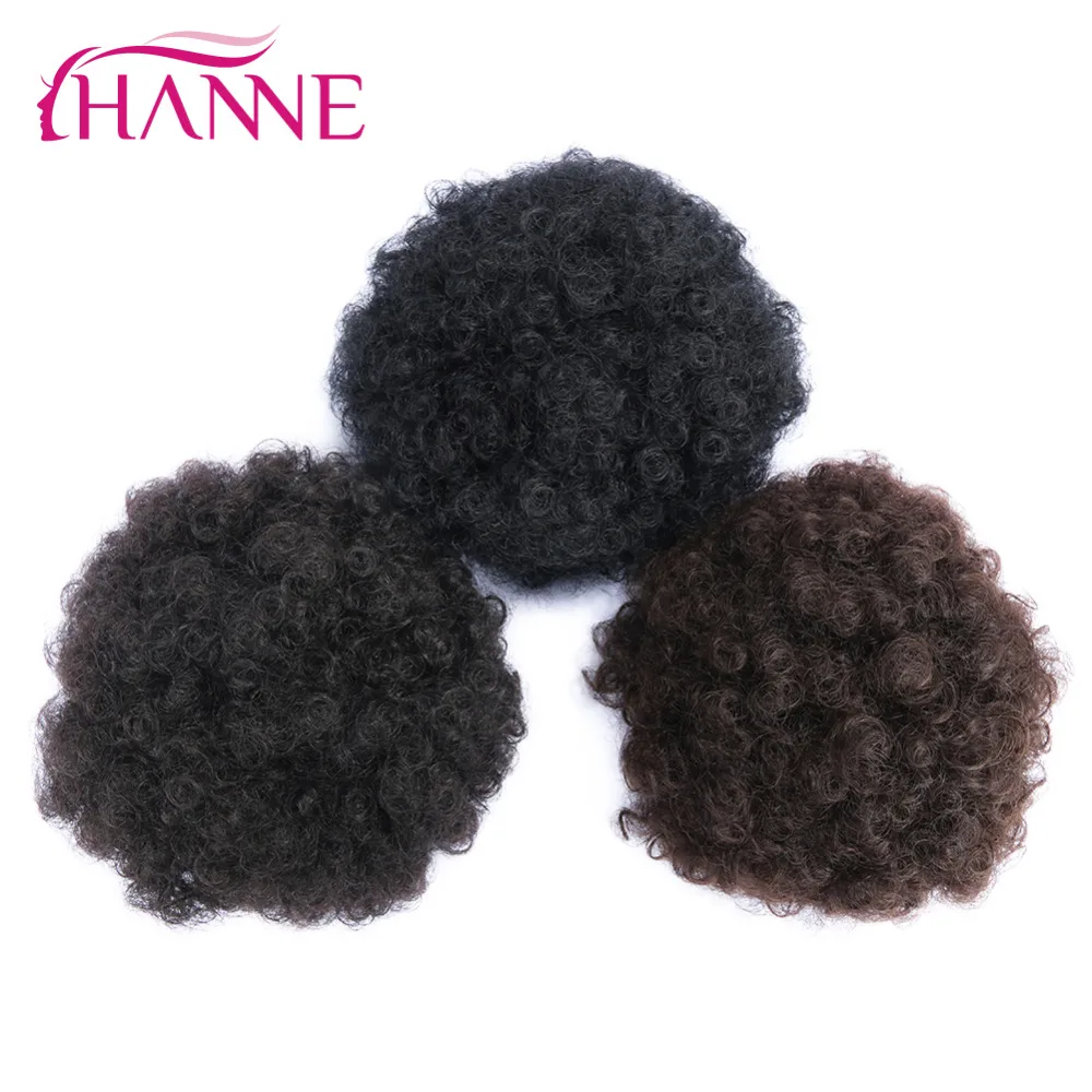 

HANNE Women Curly Chignon With Plastic Comb Elastic Band&Clip-In Hair Piece Black/Brown Low Temperature Synthetic Hair Extension