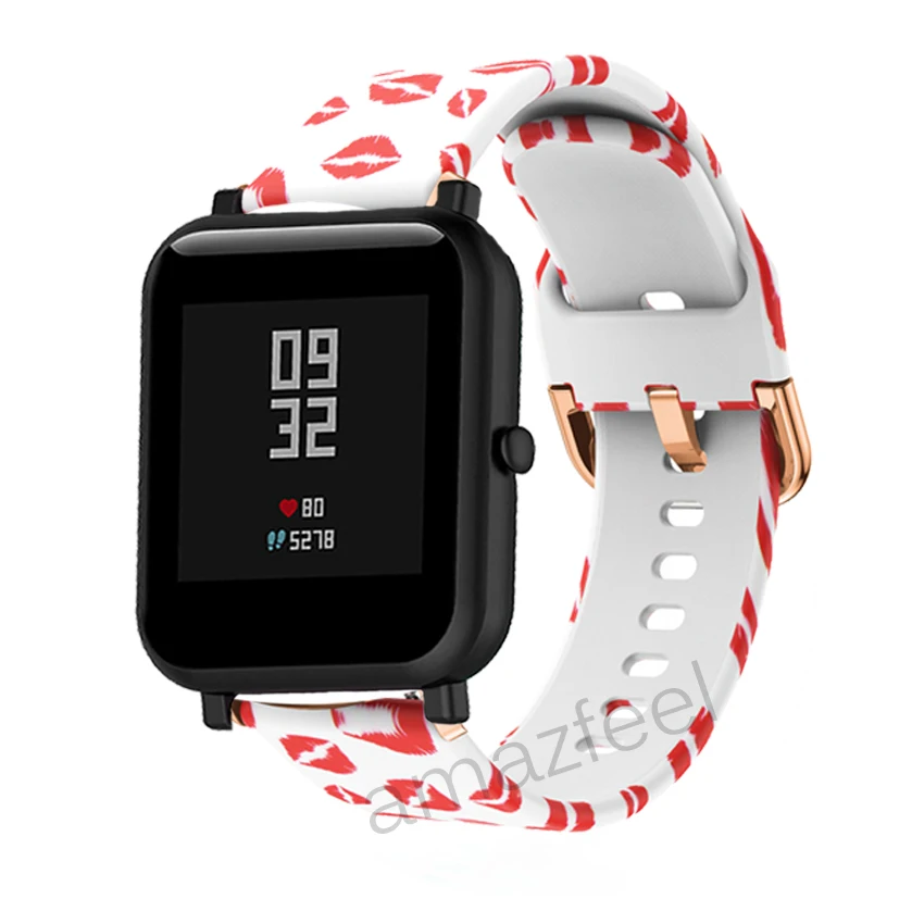 Силиконовый ремешок для Amazfit ремешок Bip мягкий резиновый ремень для Huami Amazfit Bip gtr 42 мм gts Smartwatch Браслет ремешок 20 мм