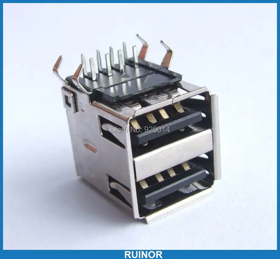 

100PCS DOUBLE USB A SOCKET FEMALE PCB MOUNT USB Sockets CONNECTOR
